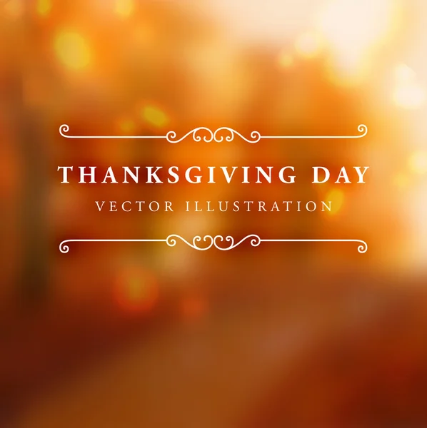 Thanksgiving Day Typographic Design — Stock Vector