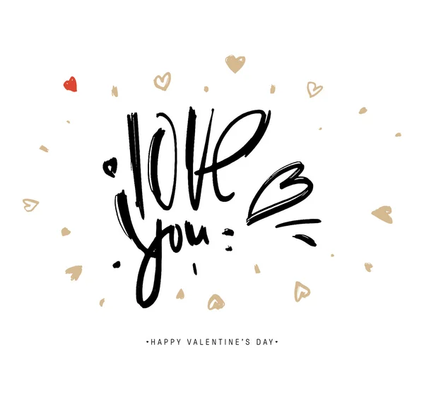 Tarjeta de felicitación día de San Valentín — Vector de stock