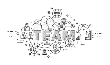 İnce çizgili iş Tema. 