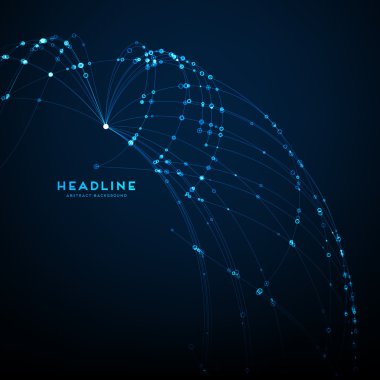 Noktalar ve çizgilerle soyut arkaplan