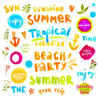 Yaz Suluboya Elemanları Seti