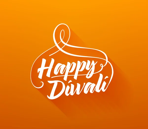 Etiqueta tipográfica Happy Diwali — Vetor de Stock