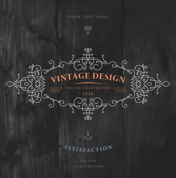 Elegantní vintage rám — Stockový vektor