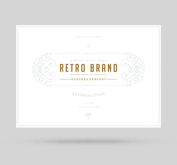 Quadro vintage elegante —  Vetores de Stock