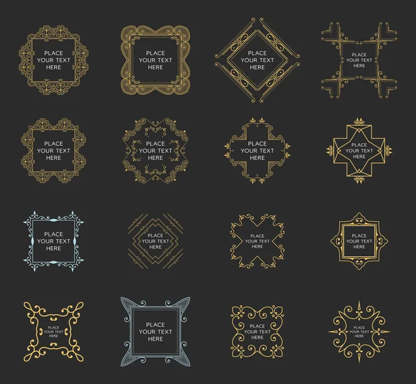 Set of Vintage Decorative Elements — Stock Vector