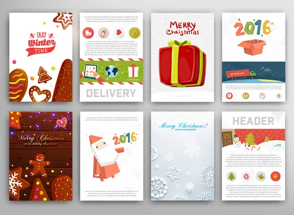 Christmas Cards Set — Stock Vector