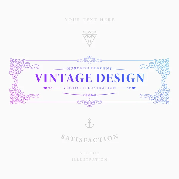 Elegant Vintage Frame — Stock Vector