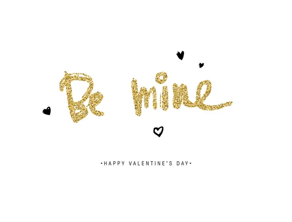 Valentines Day Lettering With Sparkles — Διανυσματικό Αρχείο