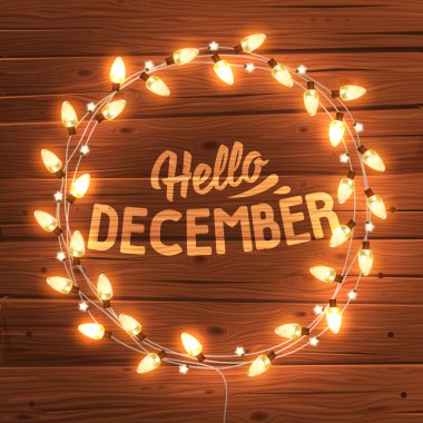 Parlak Noel ışıkları çelenk