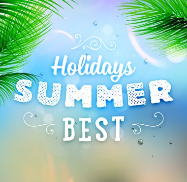 yaz tatili tipografi arka plan