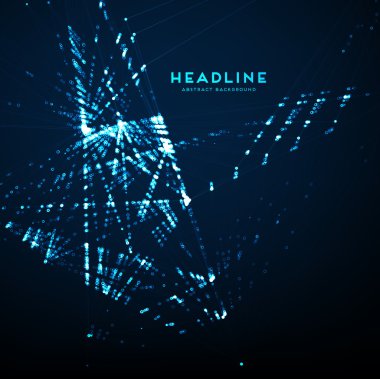 Noktalar ve çizgilerle soyut arkaplan