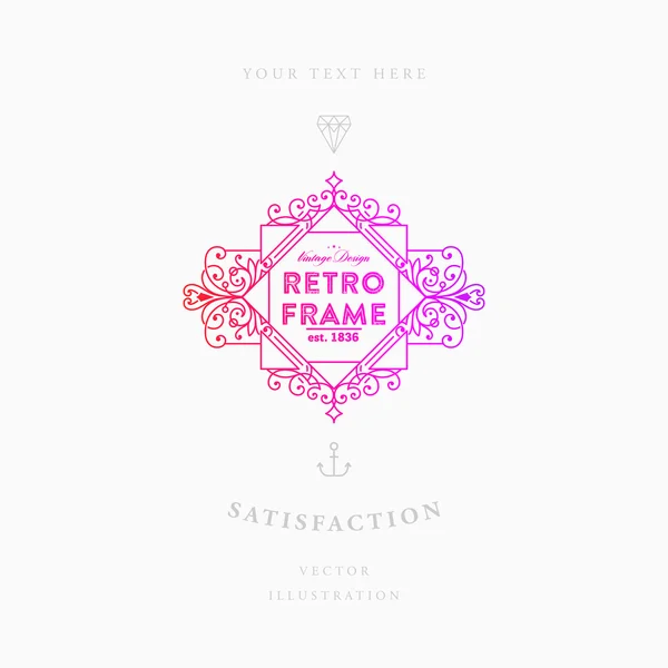 Elegant Vintage Frame — Stock Vector