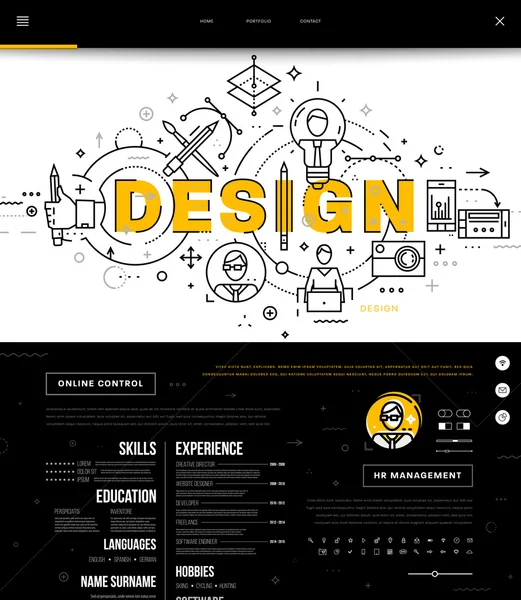 Pagina Web Site Design — Stockvector