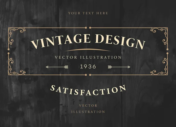 Elegant Vintage Frame — Stock Vector