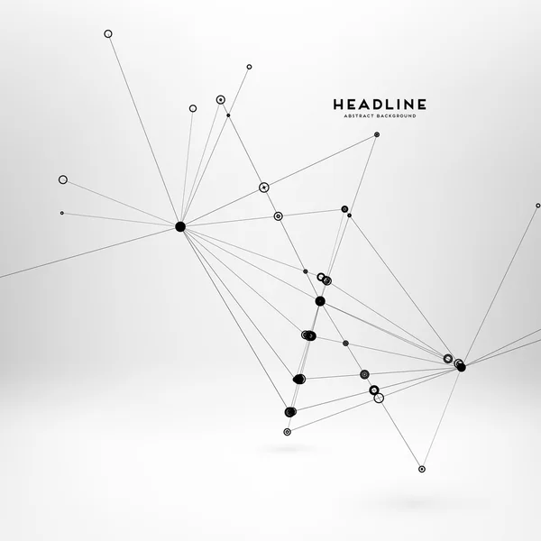 점 과 선 이 있는 추상적 인 배경 — 스톡 벡터