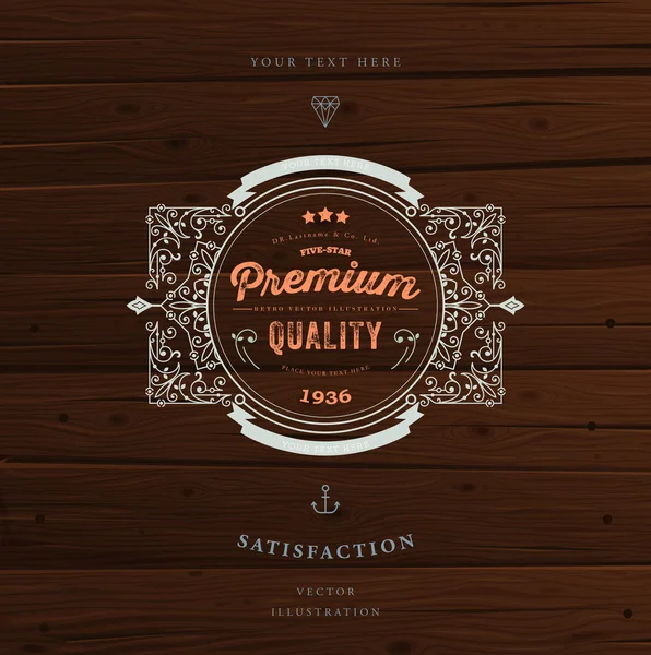 Marco vintage elegante — Vector de stock