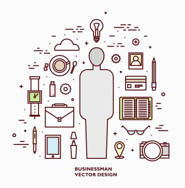 İnce çizgili iş Tema. 