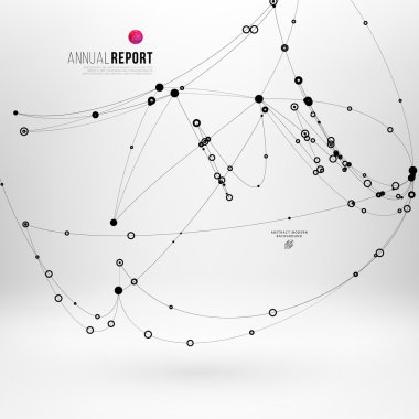 Noktalar ve çizgilerle soyut arkaplan