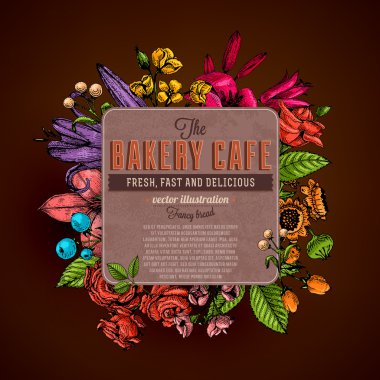 Vintage kartı çiçek oyma ile