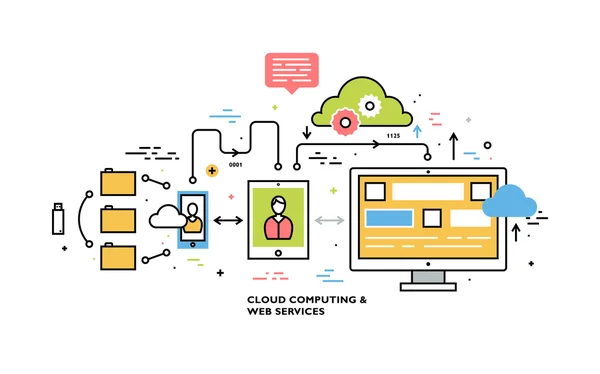 Το cloud computing και υπηρεσίες web. — Διανυσματικό Αρχείο