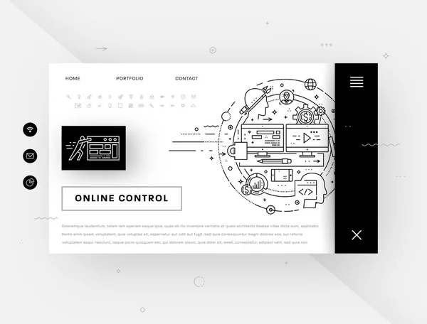 Página Web Site Design — Vetor de Stock