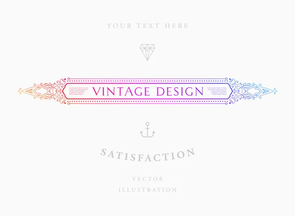 Elegant Vintage Frame — Stock Vector