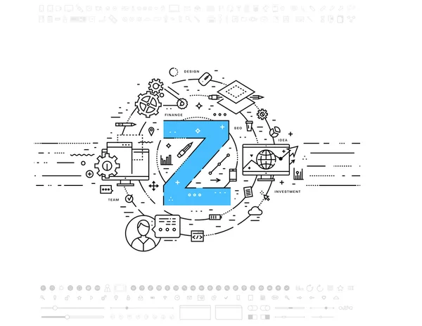 Letra Z del alfabeto — Vector de stock