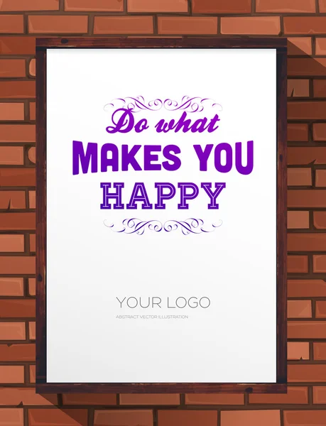 Inspirational Quote Poster — Stock Vector
