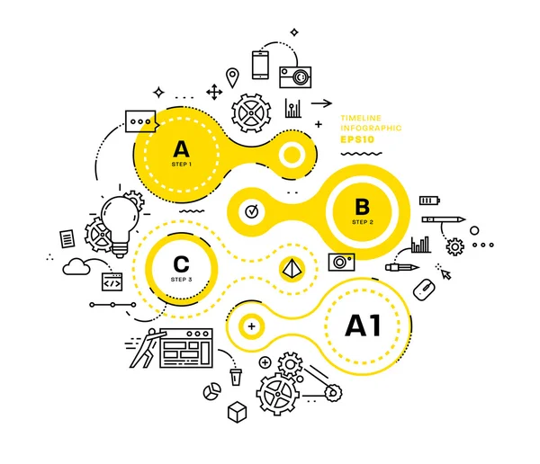 Set van applicatie-ontwikkeling — Stockvector