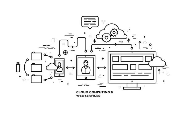 Το cloud computing και υπηρεσίες web. — Διανυσματικό Αρχείο