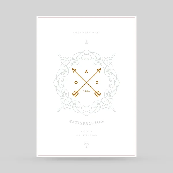 Marco vintage elegante — Vector de stock