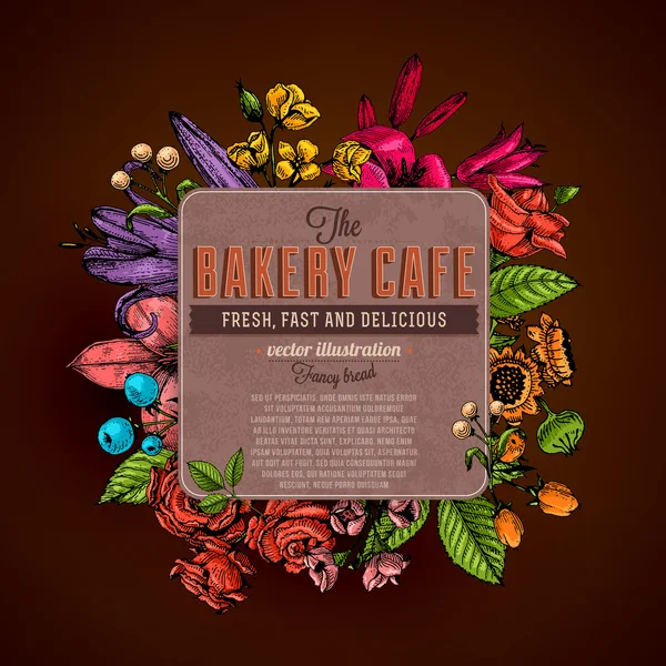 Vintage kartı çiçek oyma ile