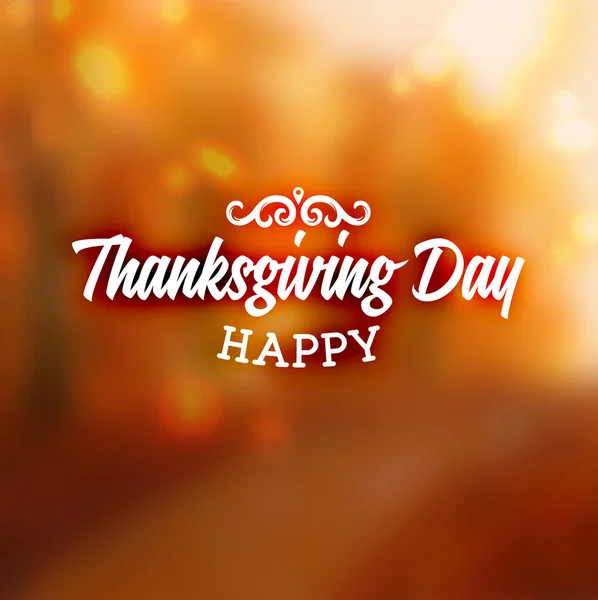 Thanksgiving Day Typographic Design — Stock Vector