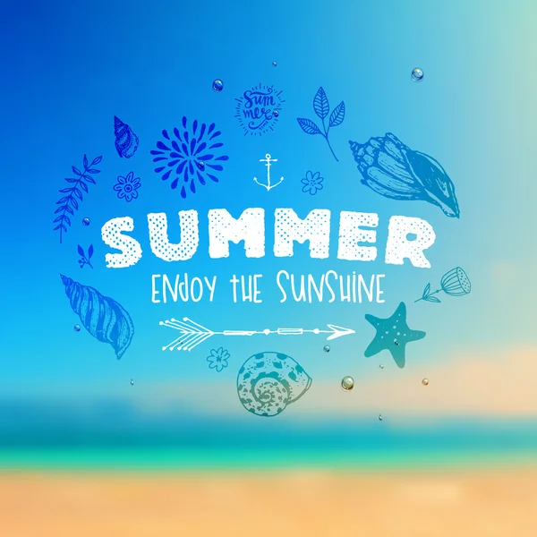 Set of Summer Elements — Stock Vector