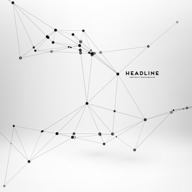 Noktalar ve çizgilerle soyut arkaplan