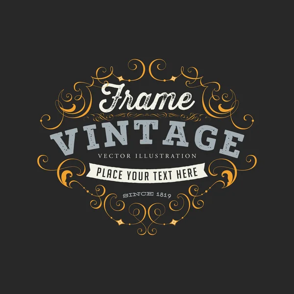 Elegant Vintage Frame — Stock Vector