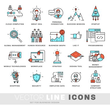 ince çizgi Icons set