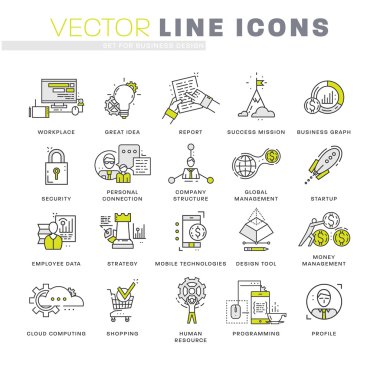 ince çizgi Icons set