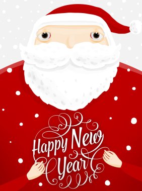 Noel Baba yeni yıl etiketi