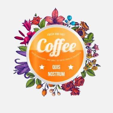 çiçekli Vintage kartı