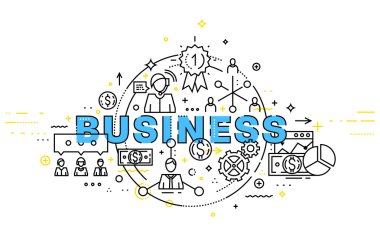 İnce çizgili iş Tema. 