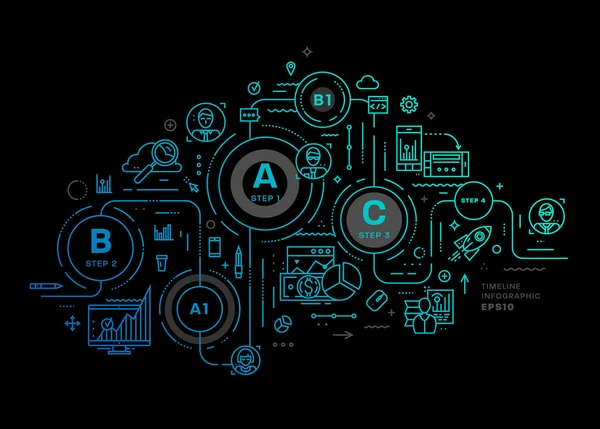 Set of application development — Stock Vector