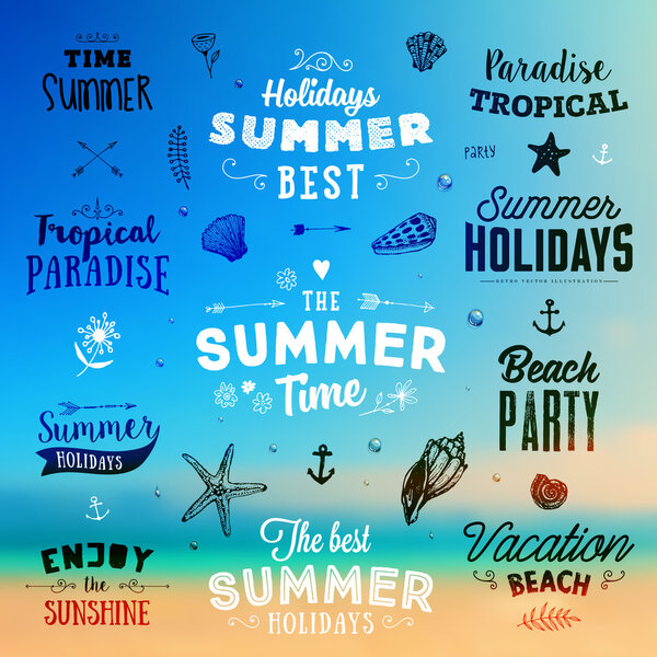 Set of Summer Elements