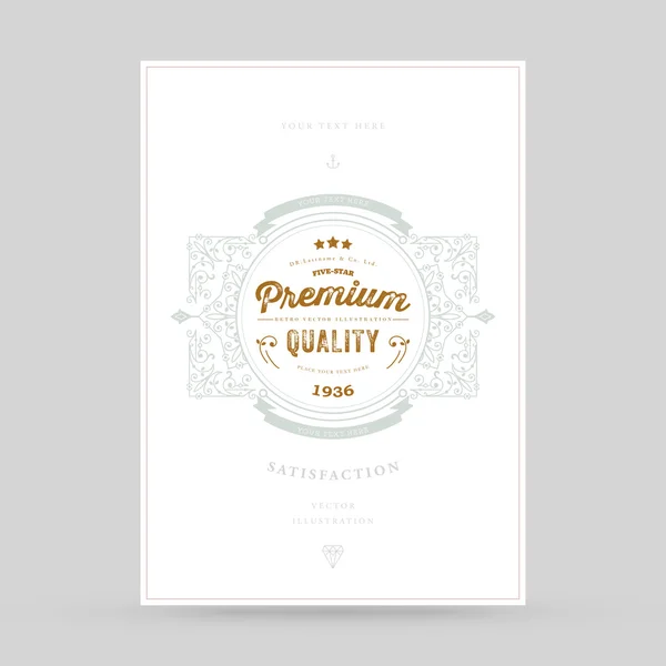 Marco vintage elegante — Vector de stock