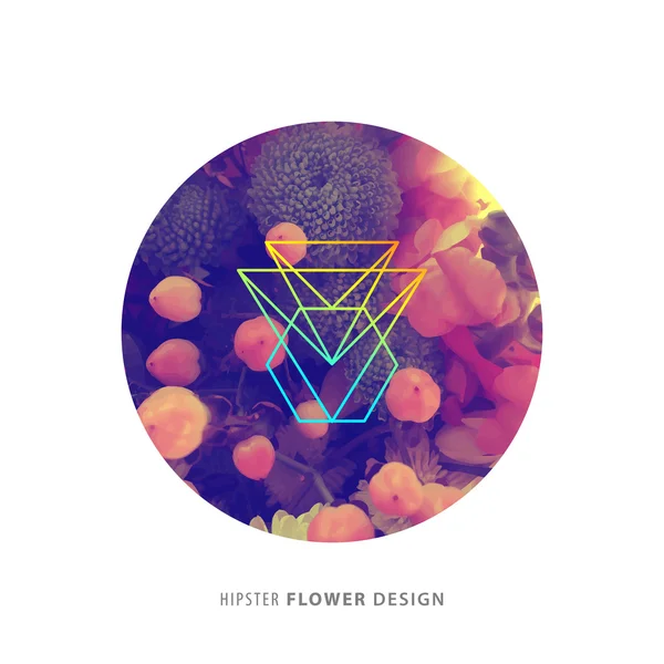 Floral geometrische Label — Stockvector