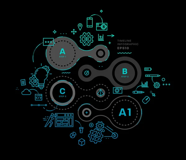 Set van applicatie-ontwikkeling — Stockvector