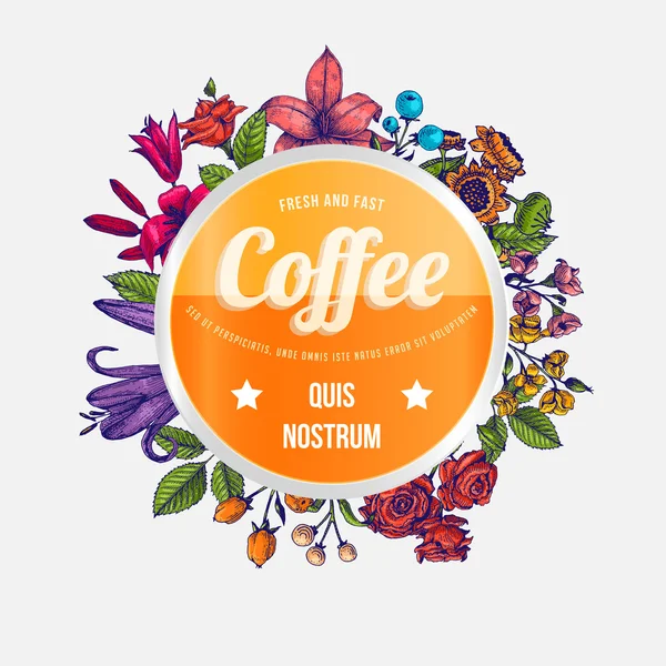 çiçekli Vintage kartı