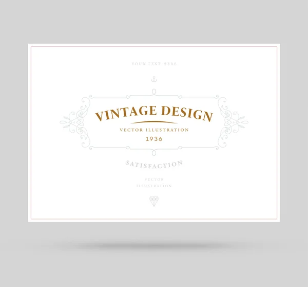 Elegante tarjeta vintage — Vector de stock