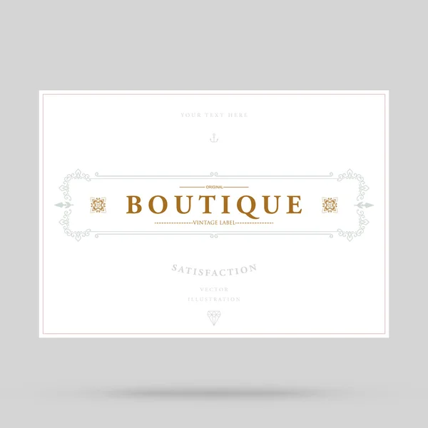 Elegante tarjeta vintage — Vector de stock