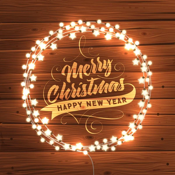 Guirlande de lumières de Noël — Image vectorielle